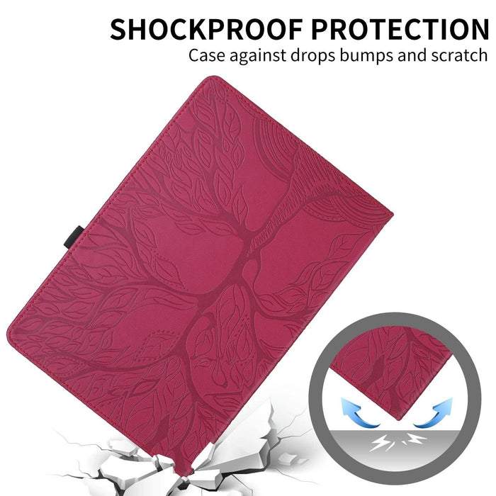 Tree Life Embossed Rotation Leather Smart Tablet Case for iPad Pro 12.9 2022 / 2021 / 2020