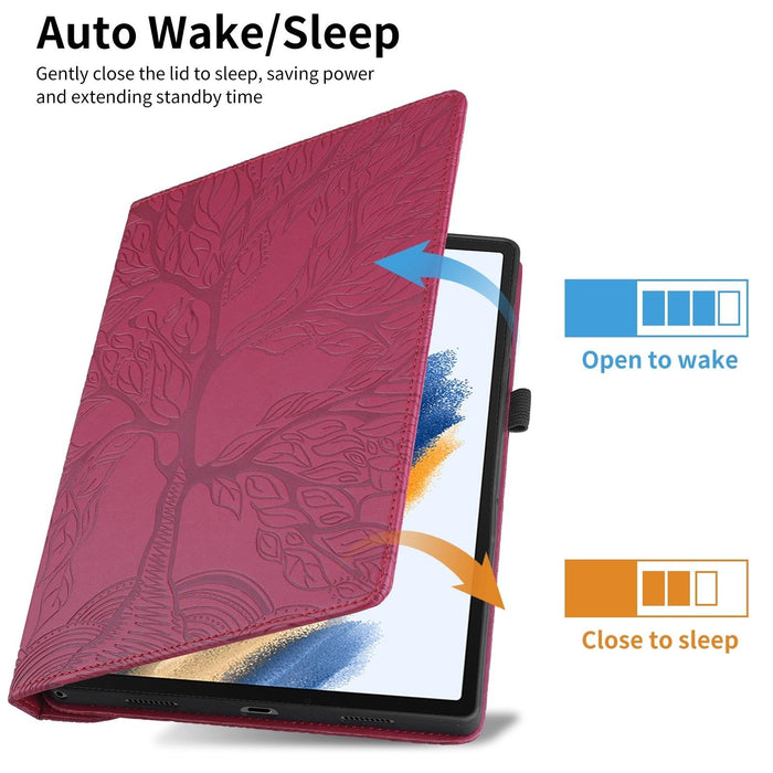 Tree Life Embossed Rotation Leather Smart Tablet Case for iPad Pro 12.9 2022 / 2021 / 2020