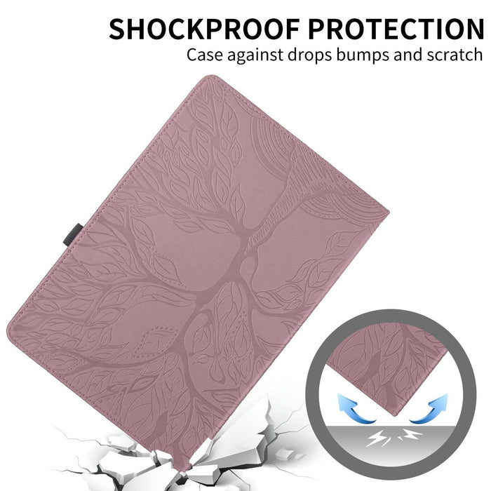 Tree Life Embossed Rotation Leather Smart Tablet Case for iPad Pro 12.9 2022 / 2021 / 2020