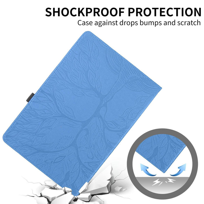 Tree Life Embossed Rotation Leather Smart Tablet Case for iPad Pro 12.9 2022 / 2021 / 2020