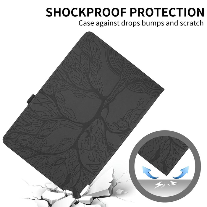 Tree Life Embossed Rotation Leather Smart Tablet Case for iPad Pro 12.9 2022 / 2021 / 2020