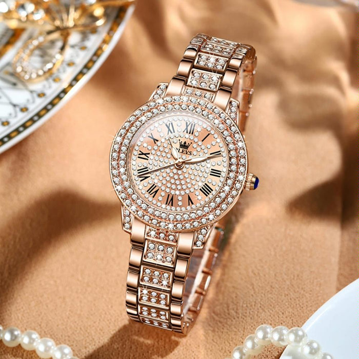 9943 Women Diamond Waterproof Quartz Watch