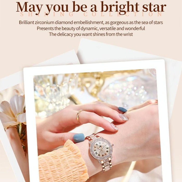 9943 Women Diamond Waterproof Quartz Watch