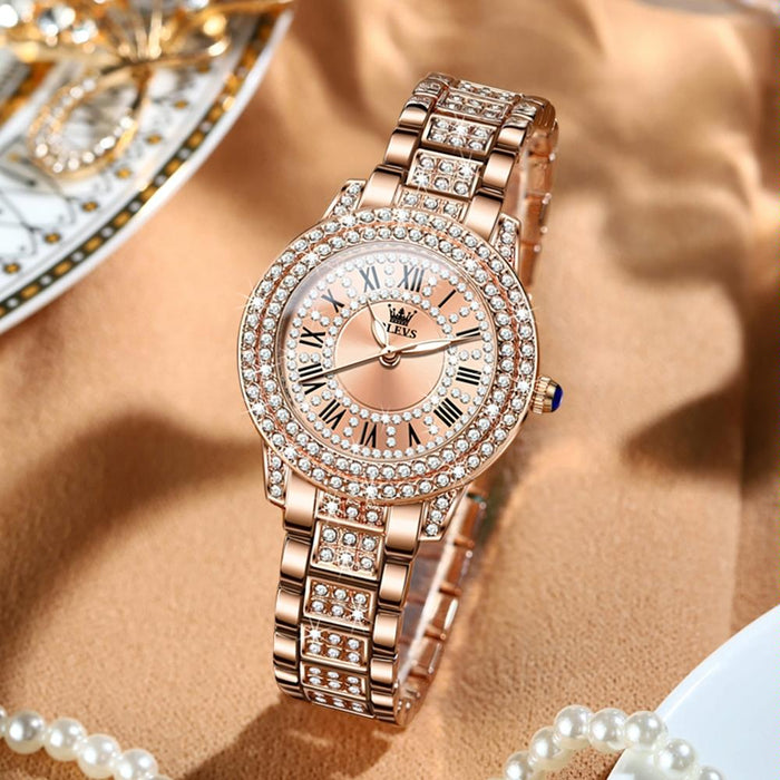 9943 Women Diamond Waterproof Quartz Watch