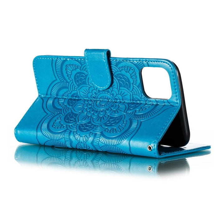 Embossed Mandala Leather Phone Case