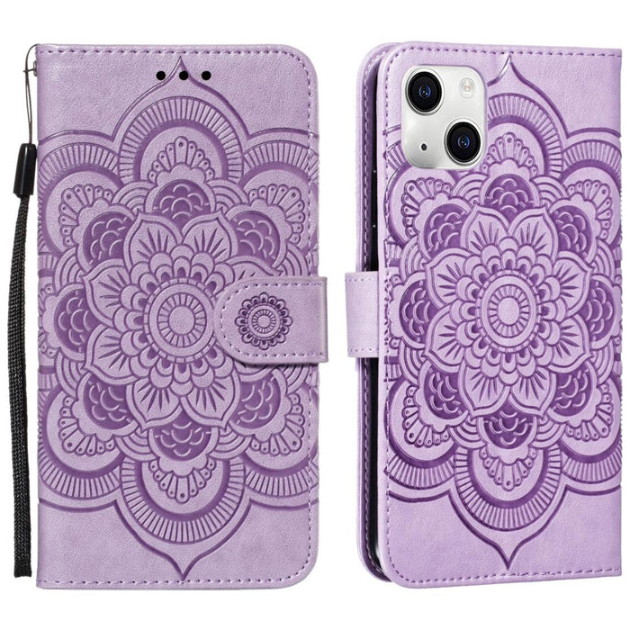 Embossed Mandala Leather Phone Case
