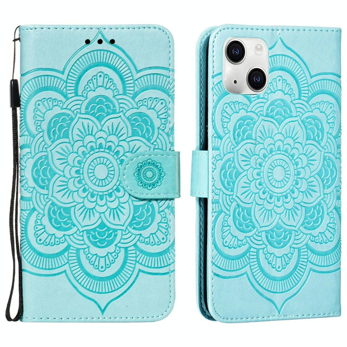 Embossed Mandala Leather Phone Case