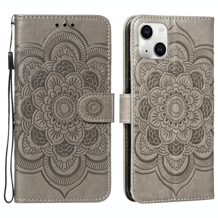 Embossed Mandala Leather Phone Case
