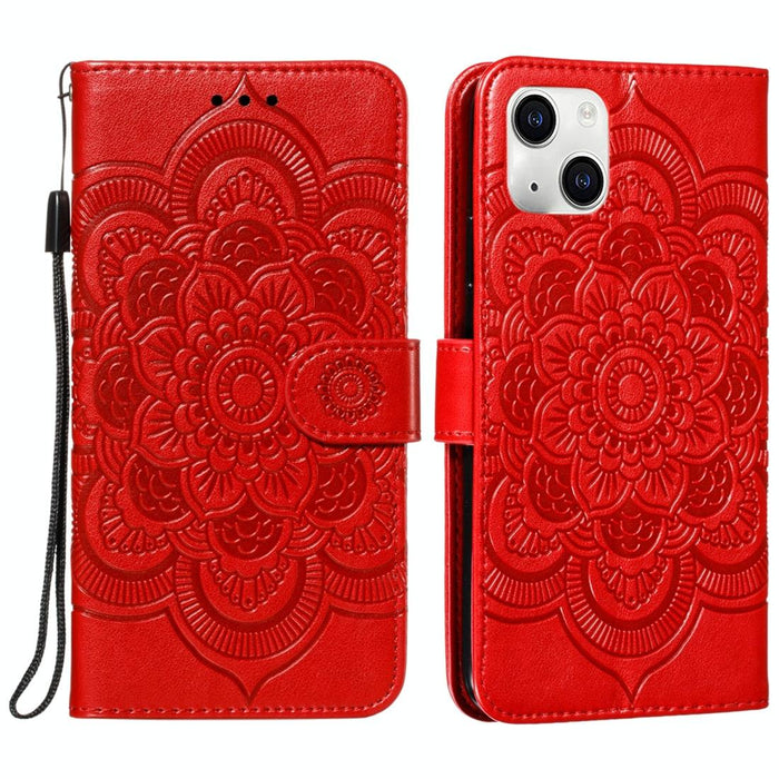 Embossed Mandala Leather Phone Case