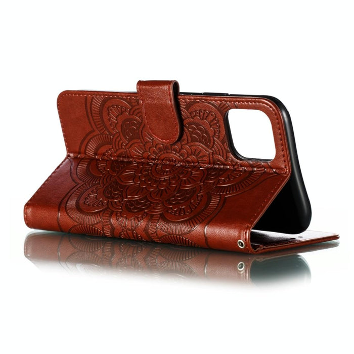 Embossed Mandala Leather Phone Case
