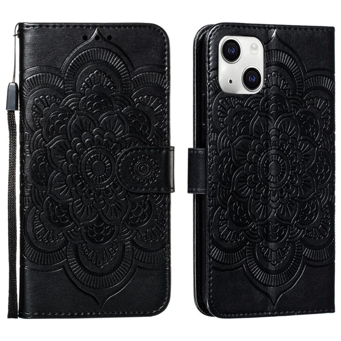 Embossed Mandala Leather Phone Case