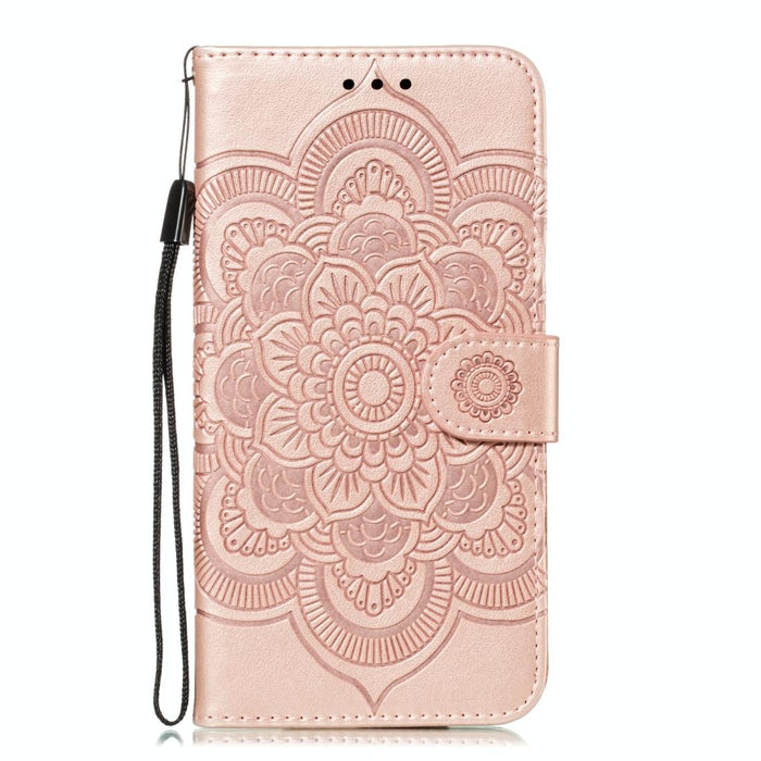 Embossed Mandala Leather Phone Case