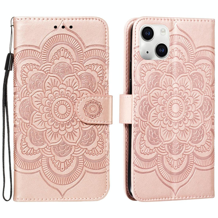 Embossed Mandala Leather Phone Case