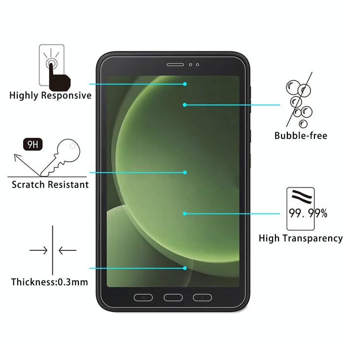25Pcs 9H 0.3Mm Explosion-Proof Tempered Glass Film For Samsung Galaxy Tab A9 Plus / Tab Active5 / Tab A9