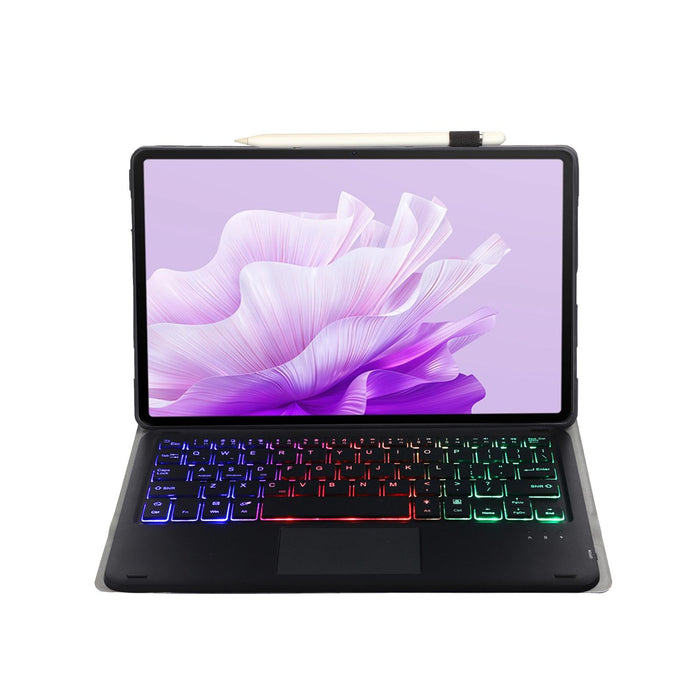 For Huawei Matepad 11.5 2023 Ah17-As Lambskin Texture Ultra-Thin Detachable Backlight Bluetooth Keyboard Leather Case With Touchpad