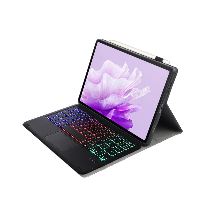 For Huawei Matepad 11.5 2023 Ah17-As Lambskin Texture Ultra-Thin Detachable Backlight Bluetooth Keyboard Leather Case With Touchpad