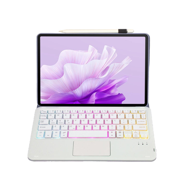 For Huawei Matepad 11.5 2023 Ah17-As Lambskin Texture Ultra-Thin Detachable Backlight Bluetooth Keyboard Leather Case With Touchpad