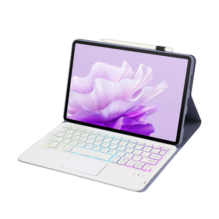 For Huawei Matepad 11.5 2023 Ah17-As Lambskin Texture Ultra-Thin Detachable Backlight Bluetooth Keyboard Leather Case With Touchpad