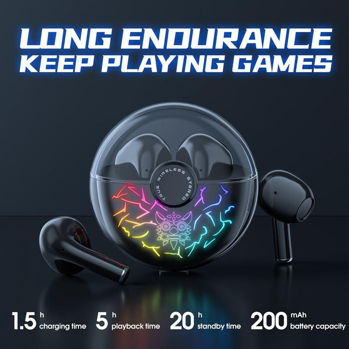 Wireless Bluetooth Gaming Earphones Black