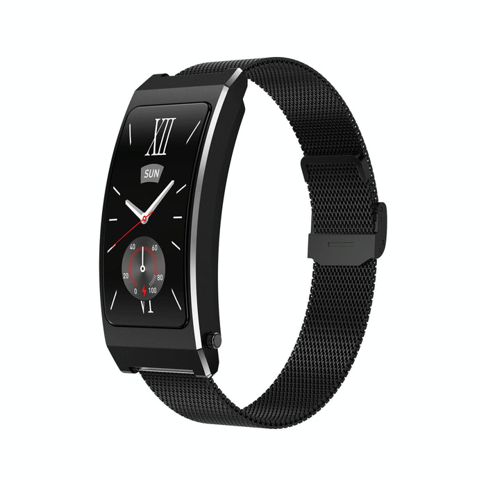 Tft Smart Bracelet Bt Call Health Monitoring Leather Strap