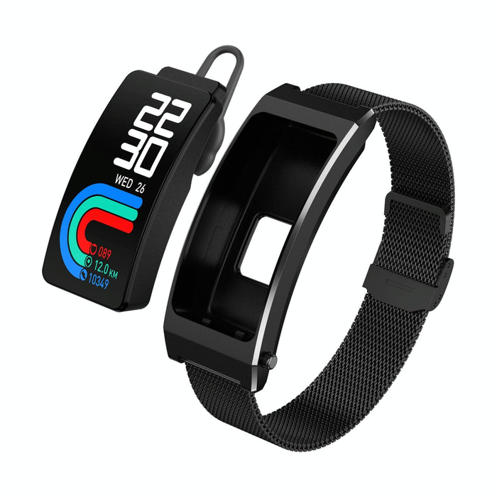 Tft Smart Bracelet Bt Call Health Monitoring Leather Strap