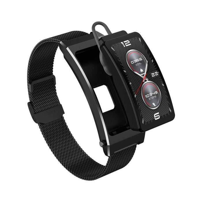 Tft Smart Bracelet Bt Call Health Monitoring Leather Strap