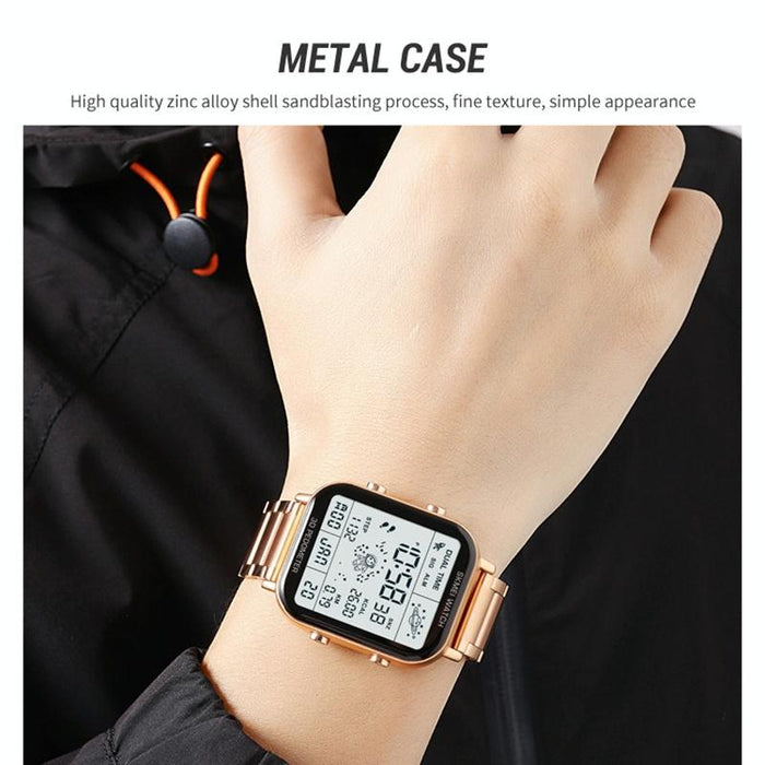 1888 Multifunctional Men 30M Waterproof Sports Stainless Steel Digital Wrist Watch