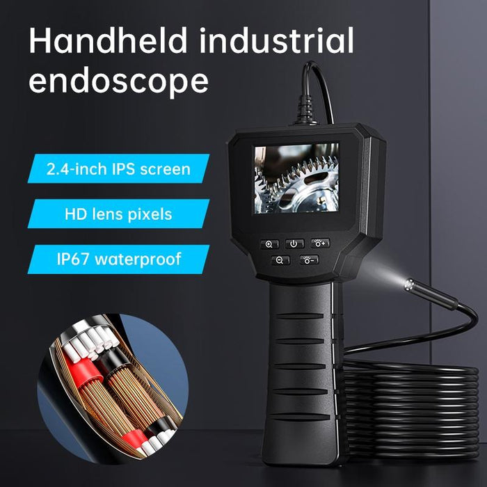 128Av 8Mm Lenses Industrial Pipeline Endoscope With 2.4 Inch Screen Spec 10M Tube