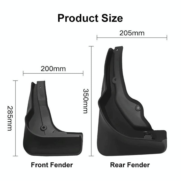 4Pcs / Set Car Auto Soft Plastic Splash Flaps Fender Guard