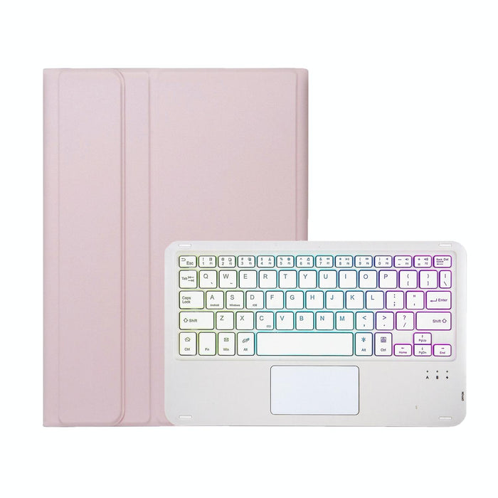For Xiaomi Redmi Pad Se 11 Inch Lambskin Texture Ultra-Thin Detachable Backlight Bluetooth Keyboard Leather Case With Touchpad