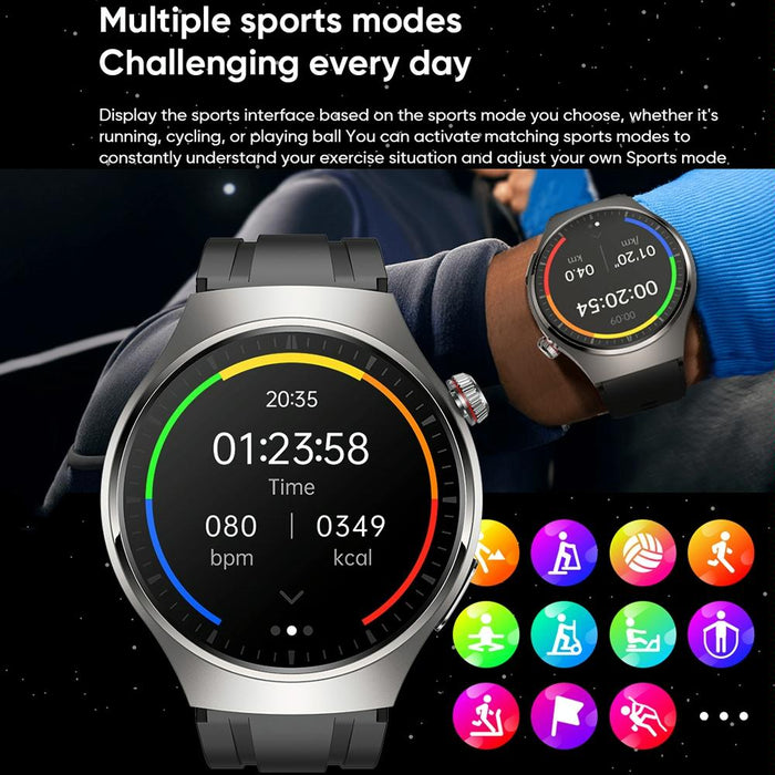 1.43 Inch Amoled Ip67 Smart Call Watch Support Ecg / Body Temperature / Blood Glucose Monitoring