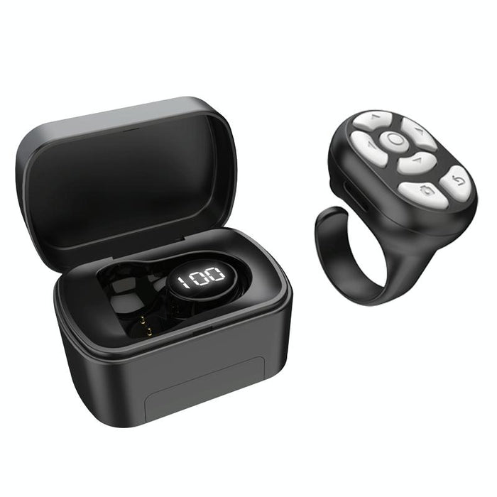 Wireless Bluetooth Ring Remote With Charging Case