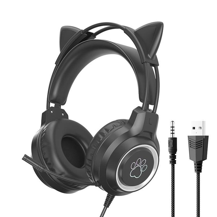 Rgb Cat Ear Gaming Headset