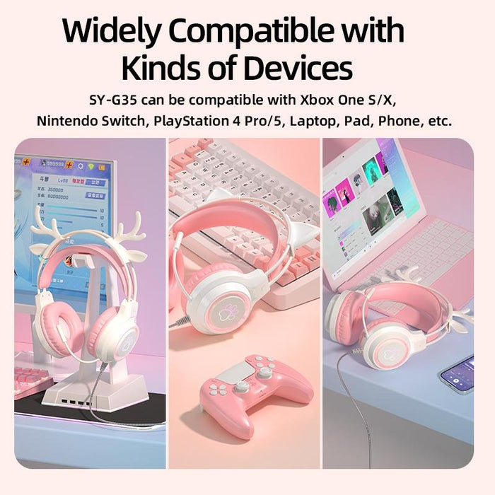 Rgb Cat Ear Gaming Headset