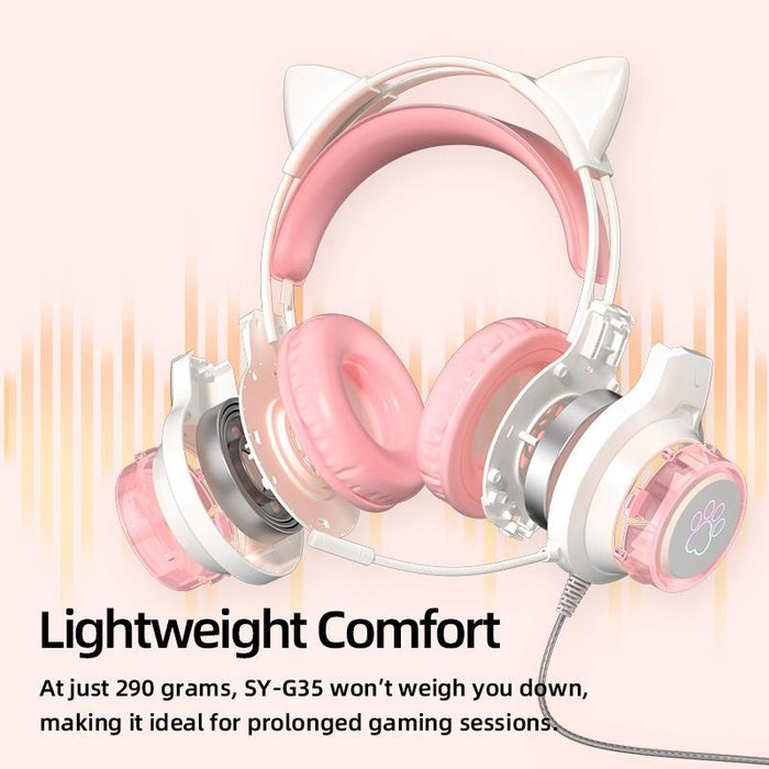 Rgb Cat Ear Gaming Headset