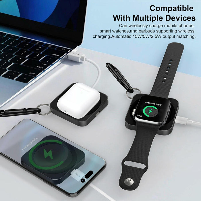 3 In 1 Portable Wireless Charger For Iphone Airpods And Iwatch