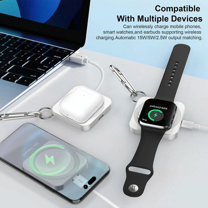 3 In 1 Portable Wireless Charger For Iphone Airpods And Iwatch