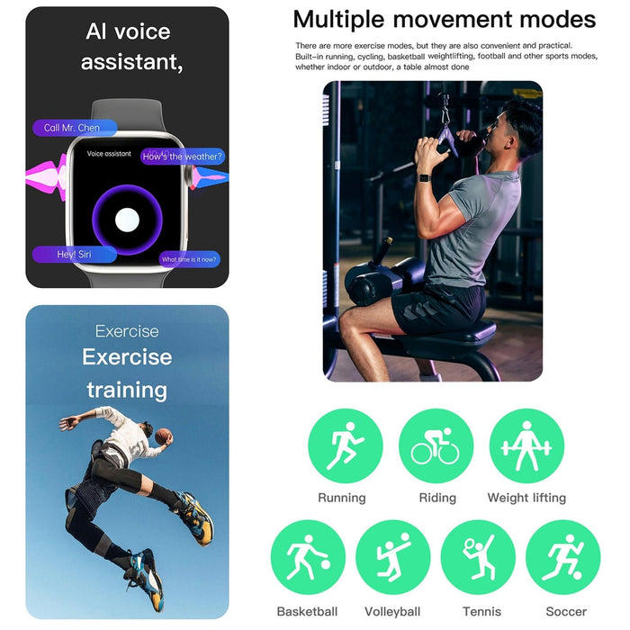 2.01 Inch Waterproof Smart Watch Bt Call / Heart Rate / Blood Pressure / Blood Oxygen