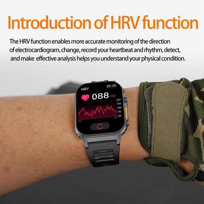 2.01 Inch Waterproof Smart Watch With Bluetooth Call & Health Tracking
