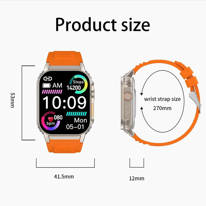 2.01 Inch Waterproof Smart Watch With Bluetooth Call & Health Tracking