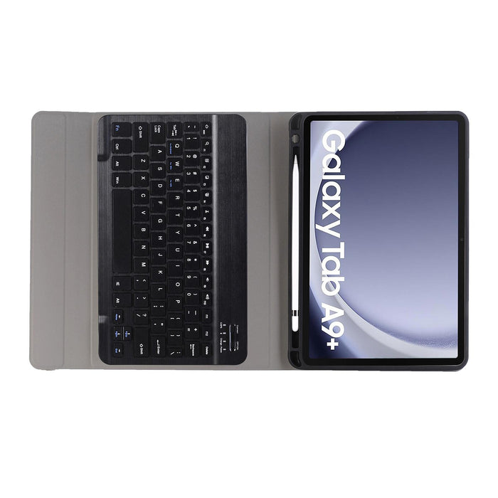 For Samsung Galaxy Tab A9+ X210 / X215 / X215 Candy Colour Tpu Bluetooth Keyboard Leather Tablet Case With Pen Holder