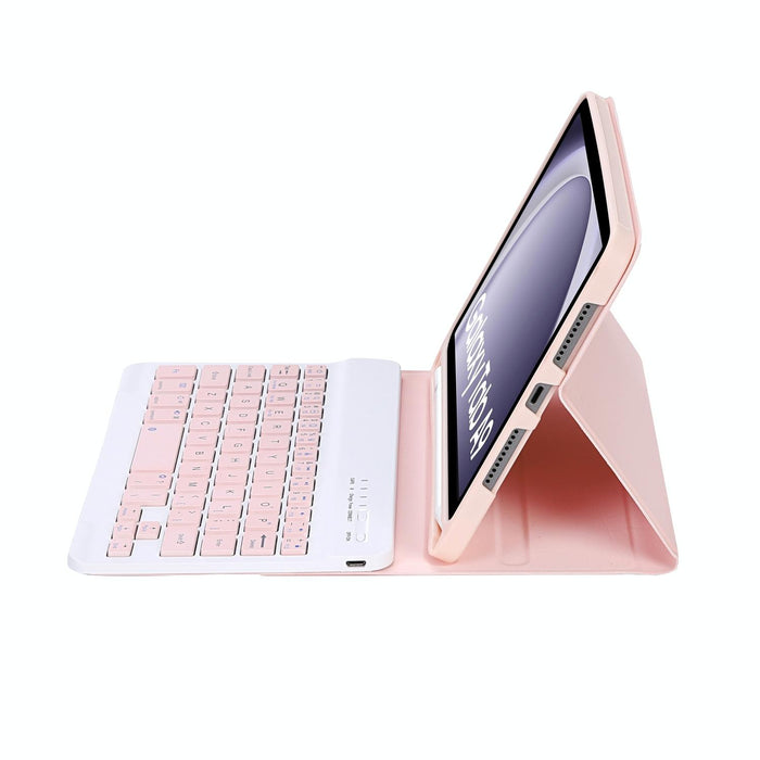 For Samsung Galaxy Tab A9 X110 / X115 A221B Candy Colour Tpu Bluetooth Keyboard Leather Tablet Case With Pen Holder