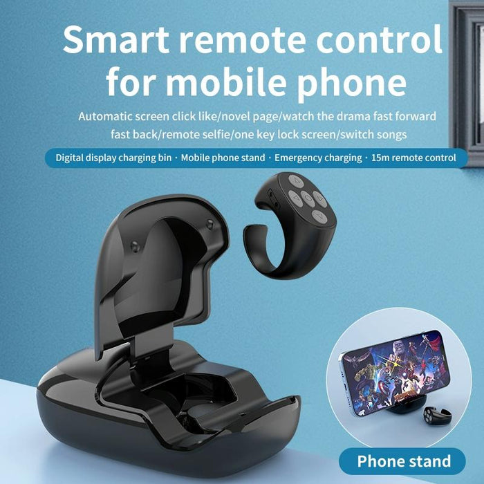 Smart Bluetooth Remote Ring With Charging Box