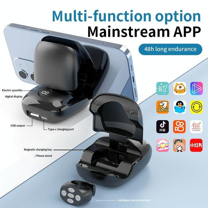 Smart Bluetooth Remote Ring With Charging Box