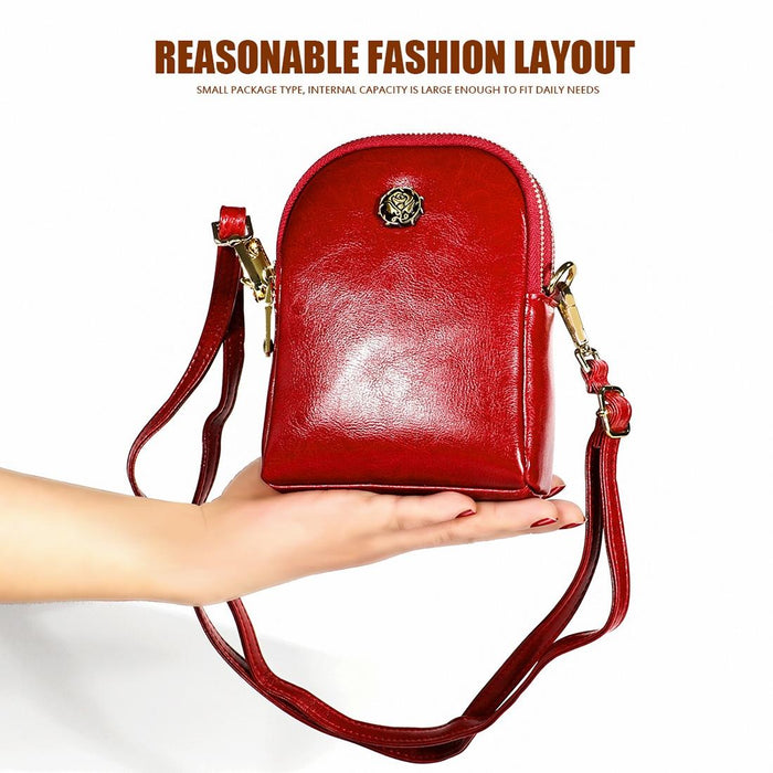 Chic Retro Shoulder Bag In Oil Wax Leather