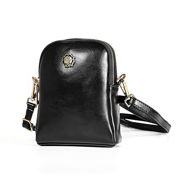 Chic Retro Shoulder Bag In Oil Wax Leather
