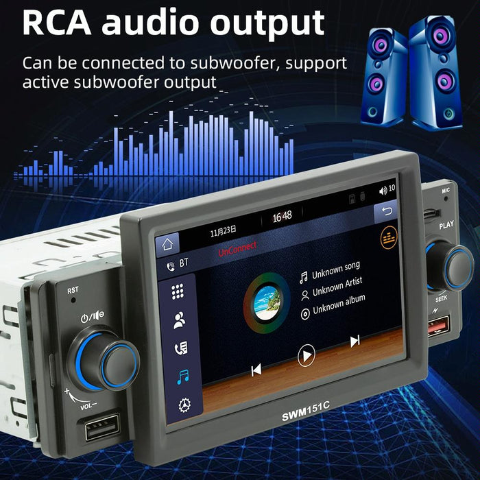 5 Inch Car Mp5 Inch Player With Carplay / Android Auto - Black