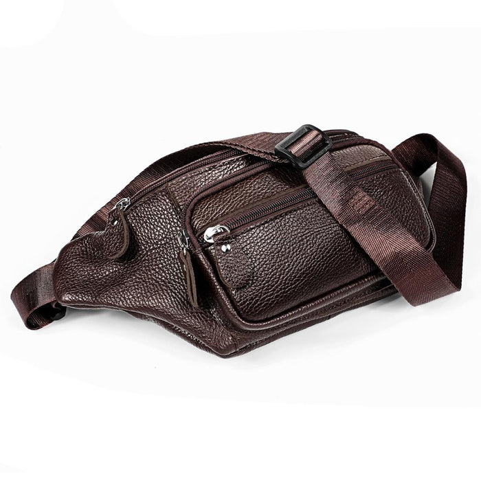 Outdoor Leather Shoulder Bag For Sports & Phone