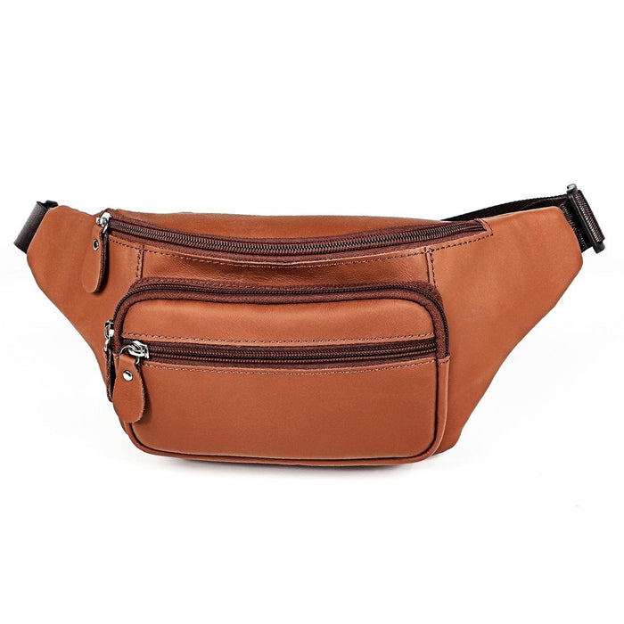 Outdoor Leather Shoulder Bag For Sports & Phone