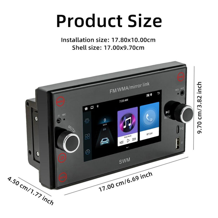 Android 12 Car Gps Navigation Player 1Gb + 32Gb Carplay / Android Auto / Mirrorlink / Wifi